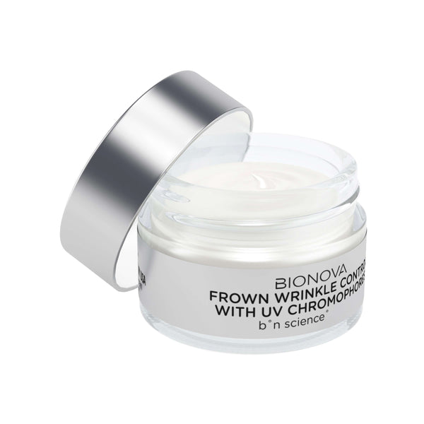 Frown Wrinkle Control with UV Chromophores